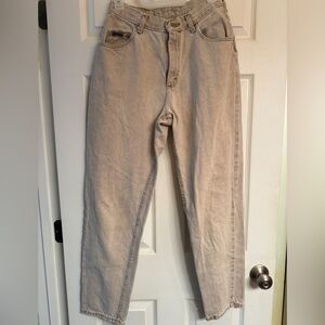 Vintage Lee Beige Riveted Denim High Rise waist 27